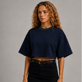 The Contrast Tee - Navy