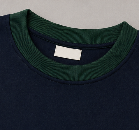 The Contrast Tee - Navy